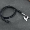 Pulsera de Hacha Vikinga Hecha a Mano Cuero Trenzado Multicapa Nudo Irlandés Joyería Pirata Para Hombres