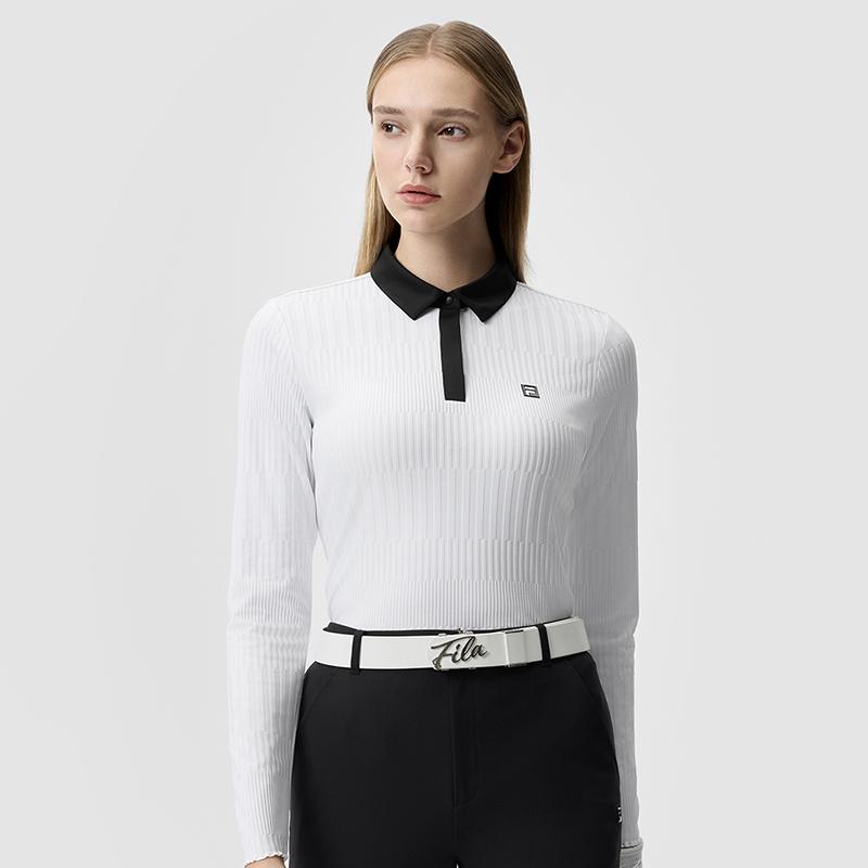 New FILA Long Sleeved Polo Shirt Unisex A11W515206F