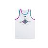 Li Ning Competition Loose Training Basketball Vest Shorts Set Men Sportswear White AATS009-2