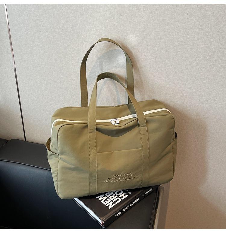 New cloth bag lightweight large-capacity leisure bag travel bag shopping bag zipper shoulder bag tote bag