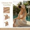 Women Anti UV Sunshade Shawl Cap Detachable Wide Brim Visor For Outdoor Sports Beach Travel Accessory