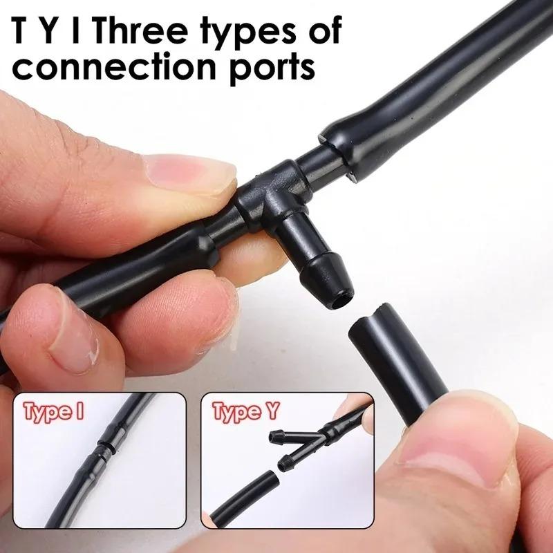 1Set Adjustable Windshield Washer Nozzle and Hose Kit Car Washer Jet Replacement with Connectors for Most Cars Repair Kit