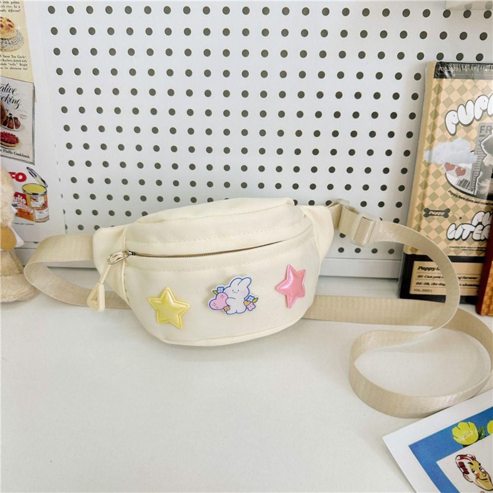 

Звезда поясная сумка Kawaii Fanny Pack прочная поясная сумка для женщин, девочек и детей белый
