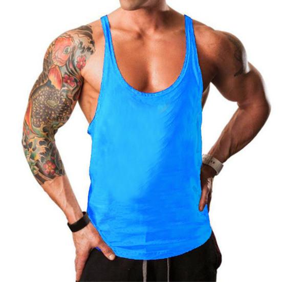 Kamizelka Fitness z Okrągłym Dekoltem, Jednolity Kolor, Oddychająca, Bez Rękawów, Luźny T-shirt, Odzież do Kulturystyki, Streetwear