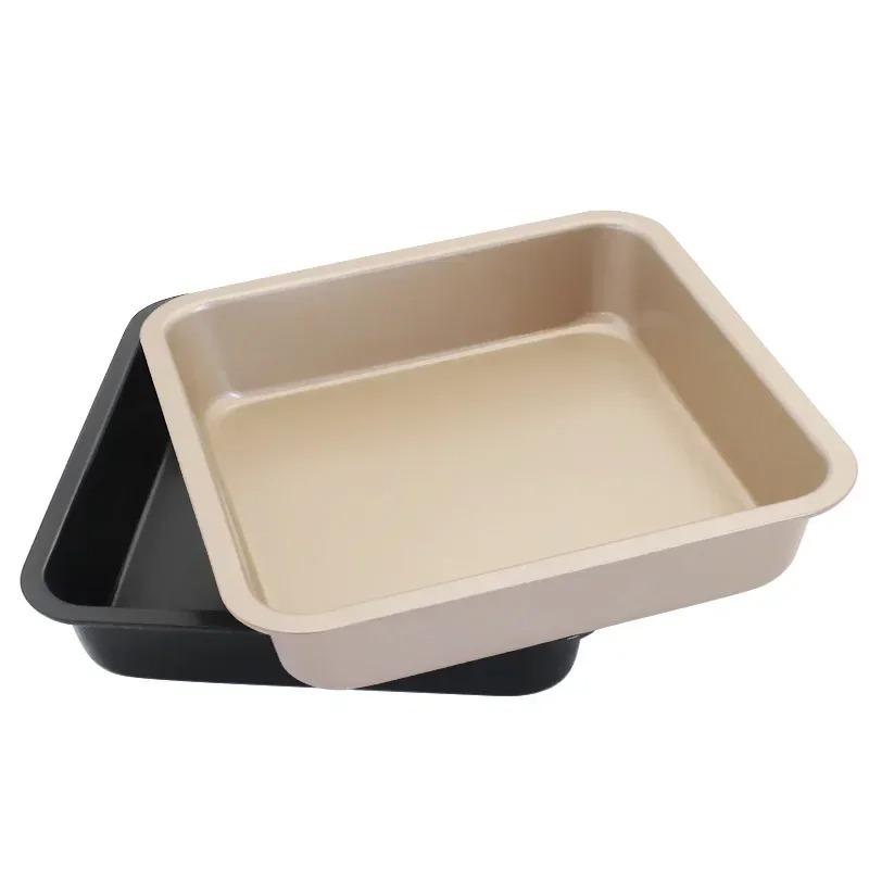 Non Stick Baking Tray, Square and Rectangle Cake Pans for Cheese, Cookie, Bread, Pizza, 9inch Bakeware Tool
