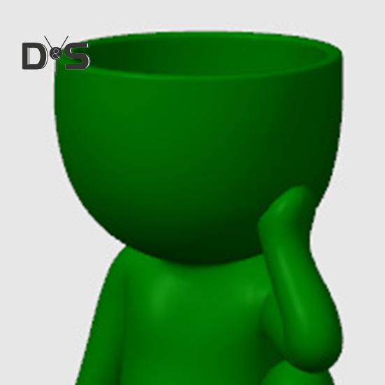 Denker Blumentopf Sukkulenten Pflanzer Kreative Form Hohe Haltbarkeit Indoor Outdoor Blumentopf Desktop Ornament