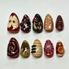 Summer European American 3D Strawberry Cherry Almond Nail Art Gel Tips