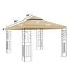 3x3m Double-Layer Polyester Tent Canopy: Thickened Fabric, Folding Sunshade & Water-Resistant Cover