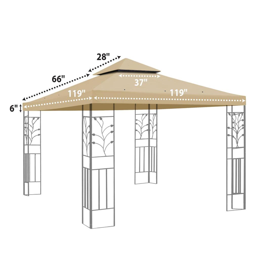 3x3m Double-Layer Polyester Tent Canopy: Thickened Fabric, Folding Sunshade & Water-Resistant Cover