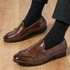 Fashion Black Brown Monk Strap Patent Leather Shoes For Men New Black Brown Loafers Business Wedding Formal Dress Footwear