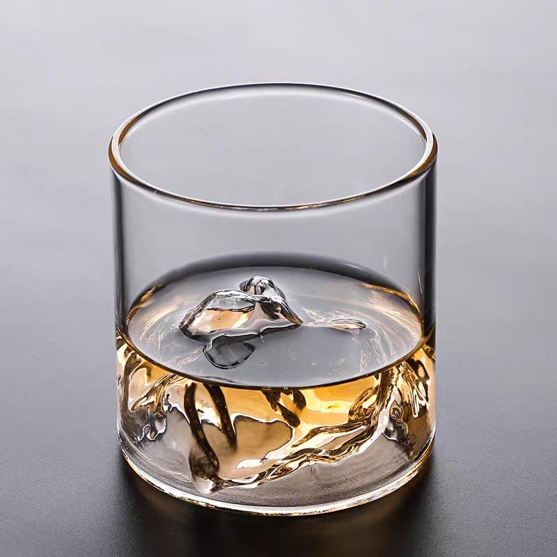 3D Mountain Viewing Cup Transparent Whiskey Glasses Crystal Drinking Glasses Creative Coffee Mug Cocktail Glass Home Bar Decor
