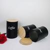 Eco-friendly Round Iron Can with Bamboo Lid for Coffee, Tea, or Sugar Storage