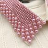 Women Pearl Fake Collar Retro Lace Beaded Collar Choker Necklace Party Bride Clothing Accessories Sweet Detachable False Collar