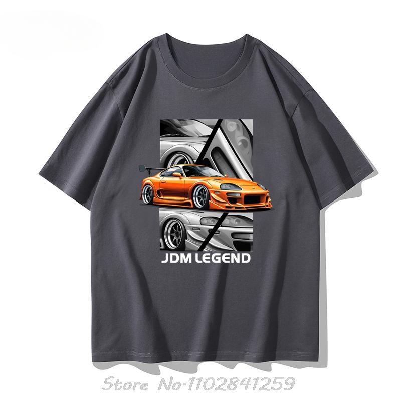 JDM Bull Demon King Japanese Classic Sports Car Modified Car Culture Tshirt Oneck Tops Tees Summer Casual Tshirt Men T Shirt S