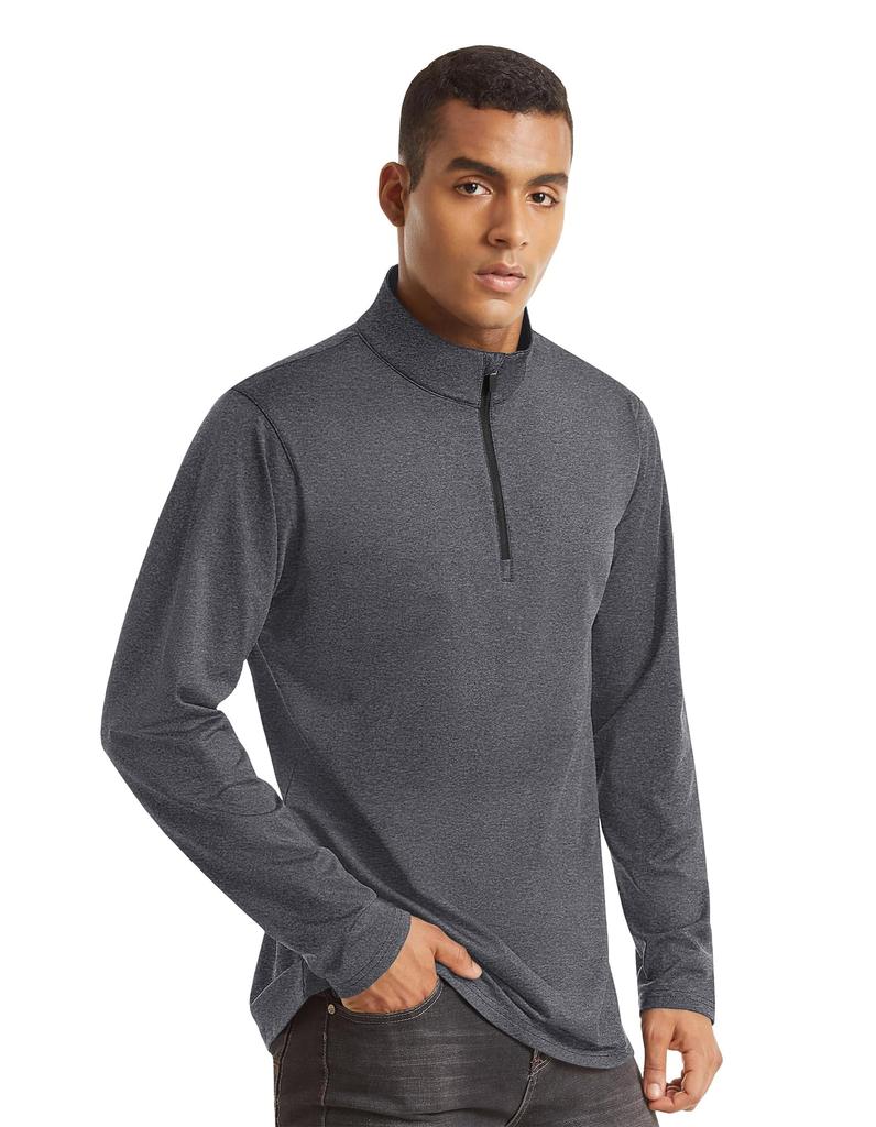 MAGCOMSEN Turtleneck Heattech Long Dark Size L Men's Sportswear, Loungewear, Jersey, Hoodie, Fleece, Sleeve, Gray, Winter,