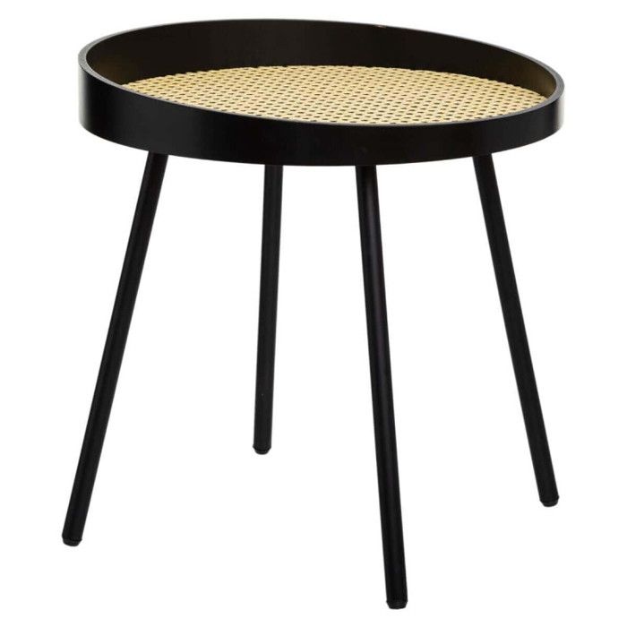 Lot de 2 tables à café "Arty", cannage rotin Atmosphera