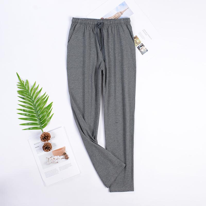 Men's Thin Pajama Pants Soft  Athletic Drawstring Stretchy Sleep Pants Loose Cotton Sweatpants with Pockets Breathable Casual Striped Home Pants Male