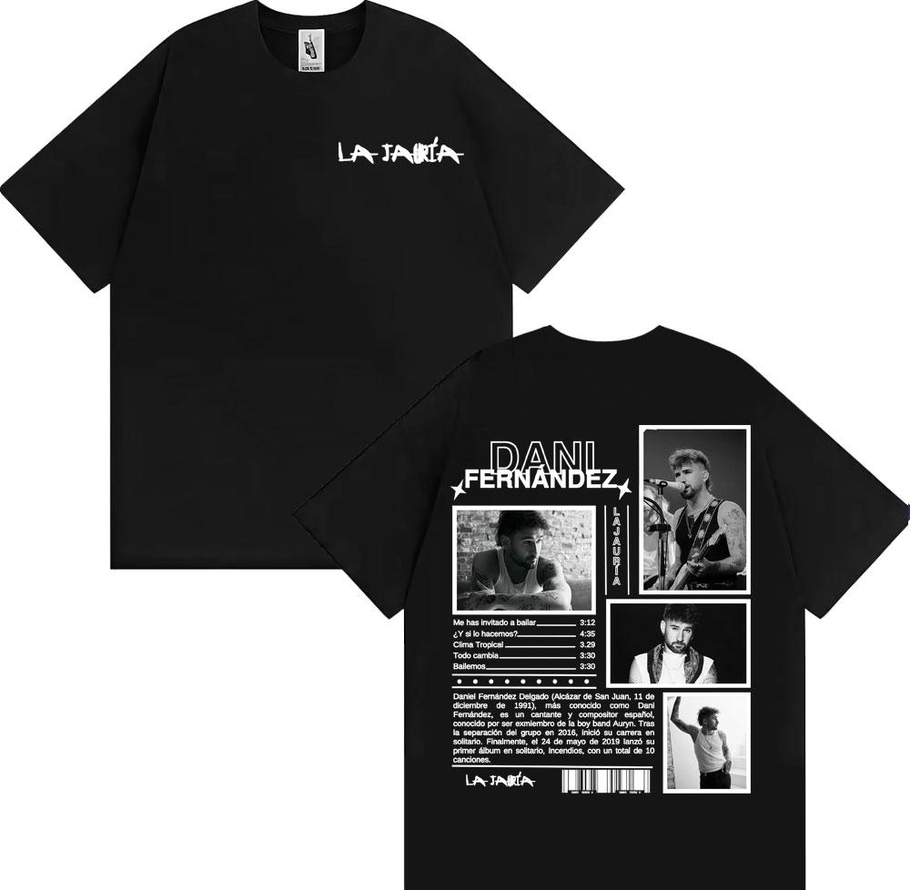 

Singer Dani Fernandez La Jauria Album Tour Tshirt 2026 Summer Mens Womens Casual Cotton Tshirt Fashion Retro Mens Tshirt M