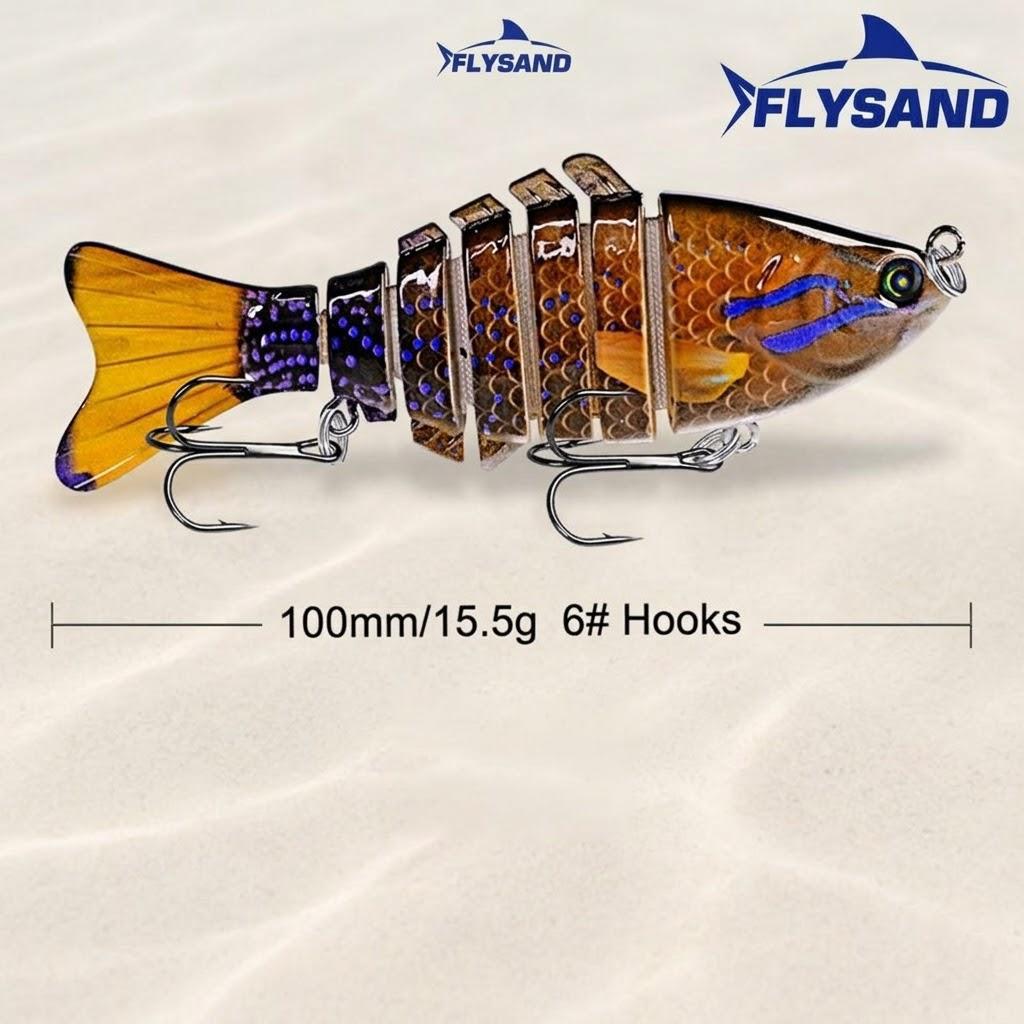 

6 Segment Multi Jointed Swimbait 10cm 15.5g 6 Wobble Lifelike Crankbait Fishing Tackle Lure
