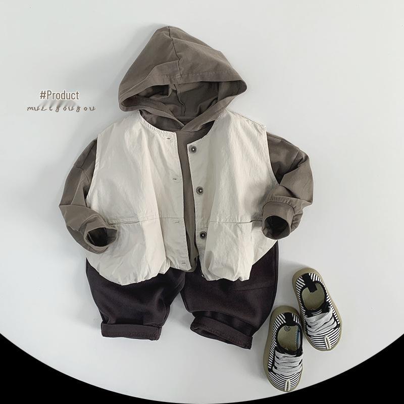 Trendy Kids' Hooded Sweatshirts: 2025 Spring Korean-Style Long-Sleeve T-Shirts for Boys & Girls