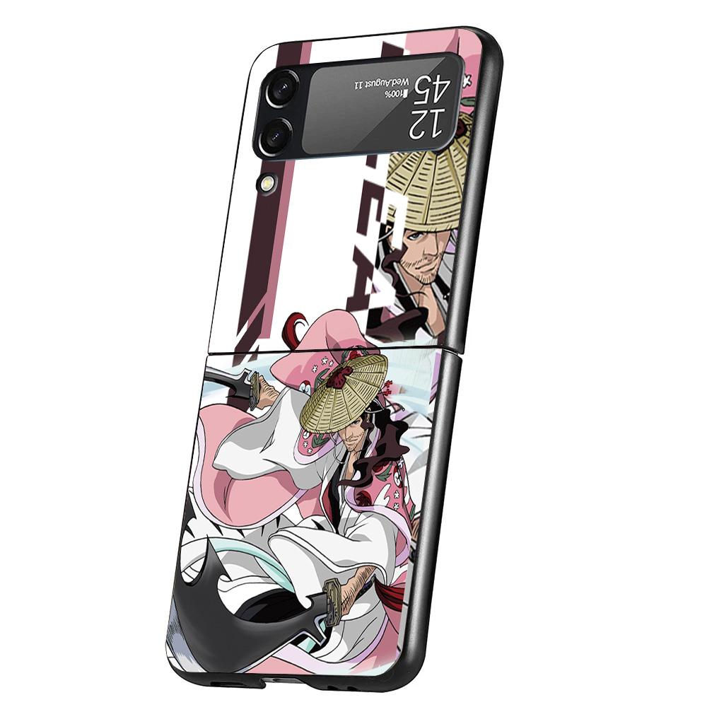 Anime Bleach Ichigo Kenpachi Phone Case For Samsung Galaxy Z Flip 7 6 5 4 3 5G Cover ZFlip7 ZFlip6 ZFlip4 ZFlip5 ZFlip3 Coque Fu