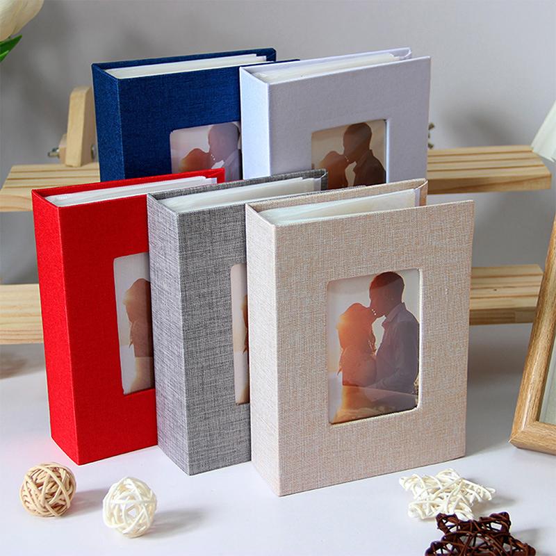 New Linen Cover Photo Album; Holds 100 Photos 4x6; Slip-in Design; DIY Writable; Ideal for Children Growth Pictures