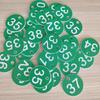 Set di 100 etichette rotonde con numeri identificativi per porte, per portachiavi, numeri colorati da 1 a 100.