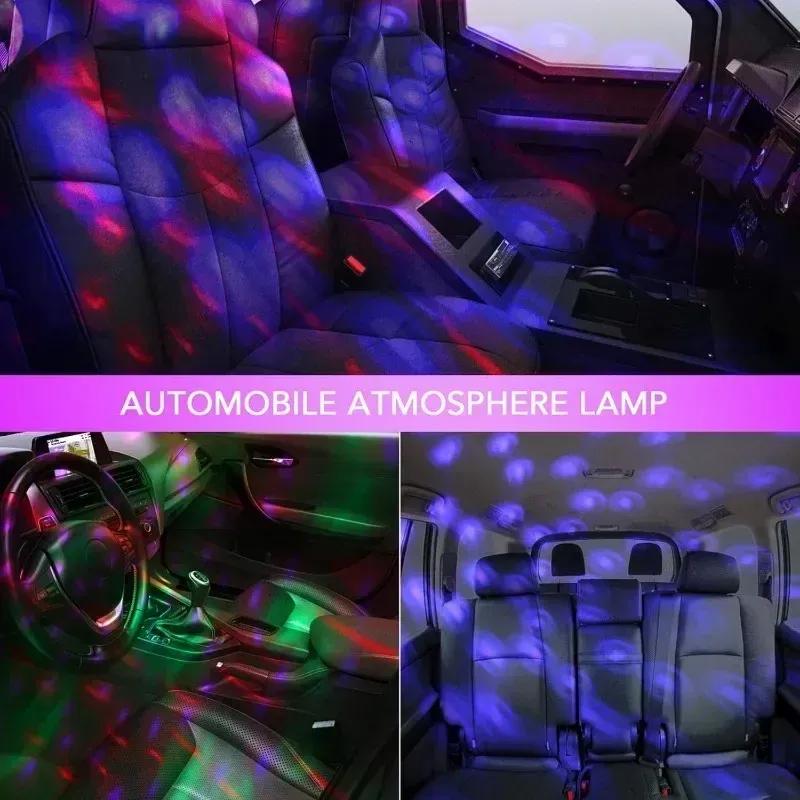 Car Led Auto Lamp USB Ambient Light, Portable Led Car Atmosphere Lights