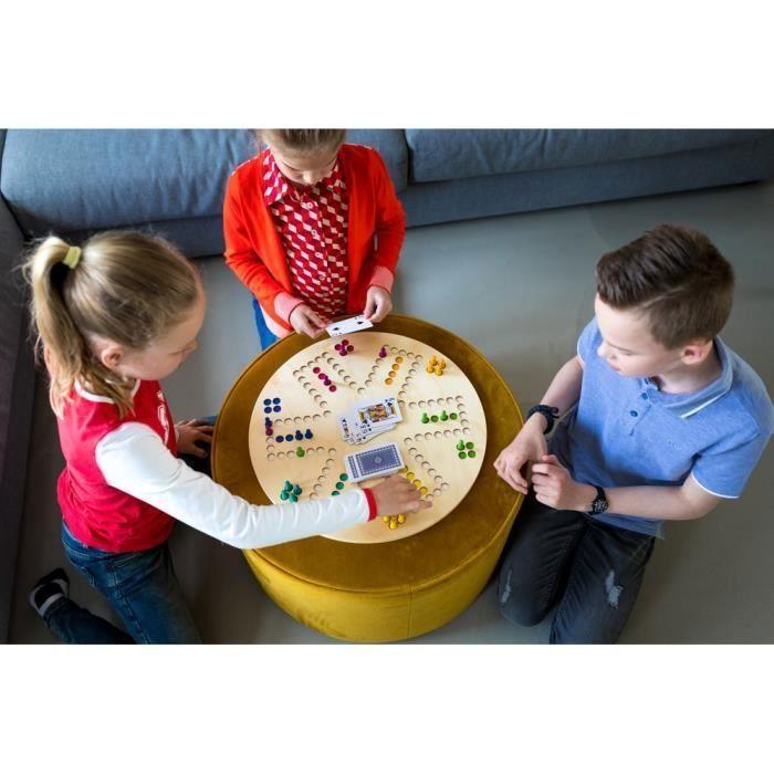 3-in-1 Board Game - Game of the Goose, Tock and Ludo - Wooden Board Game
