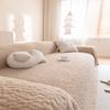 Herbst und Winter Neu Cremefarbener Wind Sofaabdeckungstuch Handtuch Chenille Rutschfest Wasserdicht Sofakissen Anti-Katzenkratzer Ein Sofahandtuch