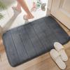 Badmattor 3-delars set Mjuk fotmatta Absorberande Memory Foam Torkar snabbt Halkfri Golv Kök Duschrum Dörrmatta Toalettgolvmatta