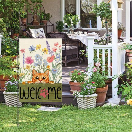 Spring Summer Floral Garden Flag 12x18 Inch Vertical Double Sided Colorful