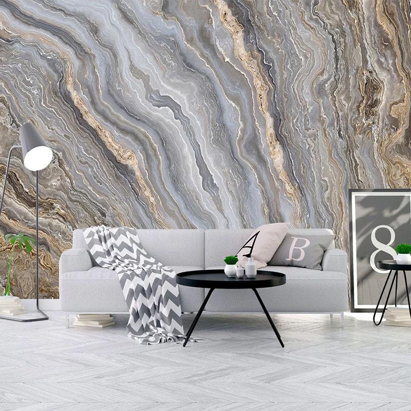 3d Wallpaper Modern Abstract Stone Pattern Golden Marble Mural Living Room Tv Background Wall Mural