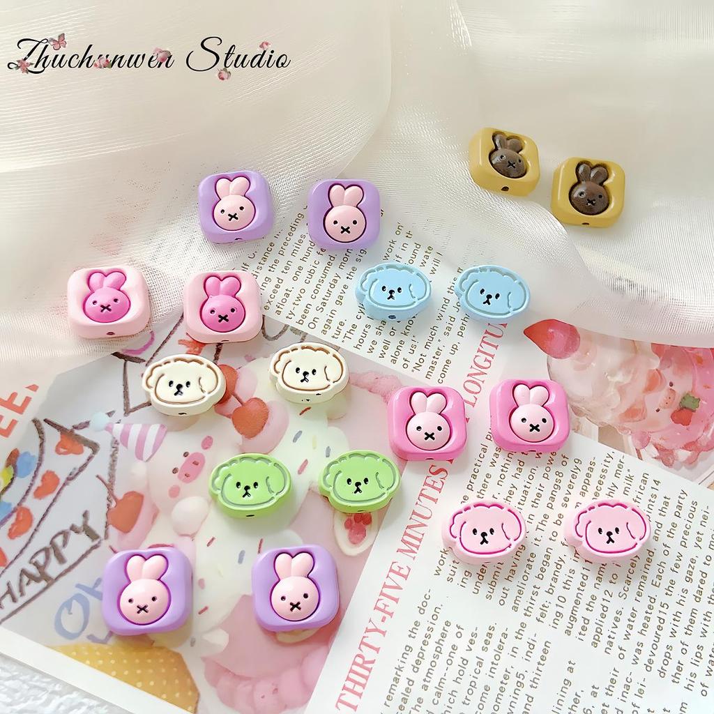 INS Dopamine Rabbit Puppy Alloy Beads for DIY Jewelry & Accessories