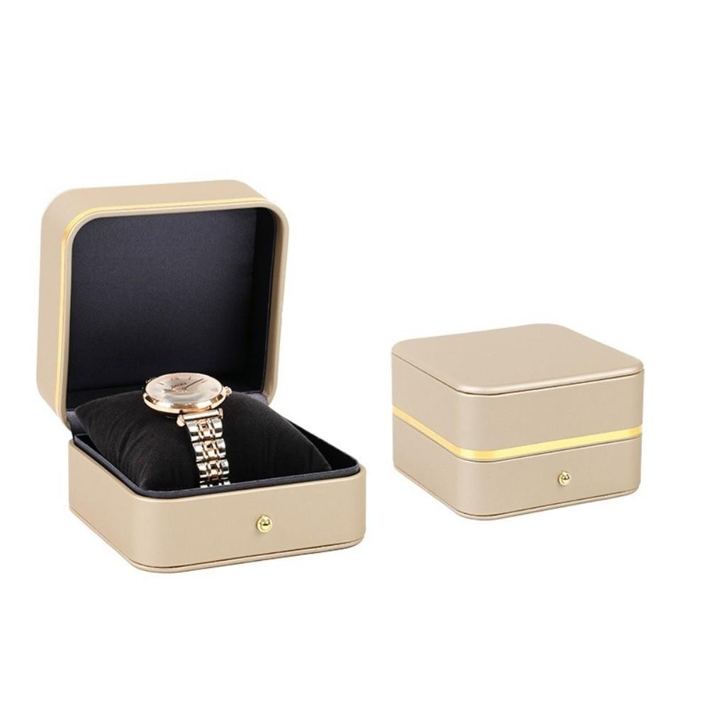 With Watch Pillow Watch Holder Box Gold Trim Gift Packaging Case Luxury Jewelry Organizer Bracelet