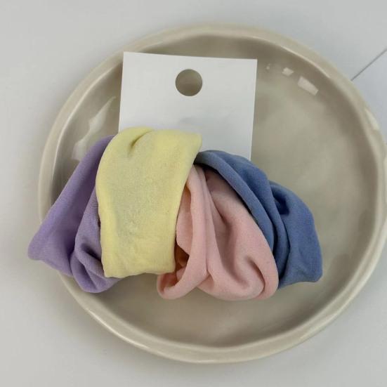 4Pcs Hair Rope Thickened Widened High Elastic Hair Ties Solid Color Ponytail Holders Soft Hair Accessories
