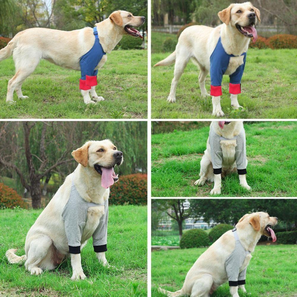 Practical Breathable Dog Recovery Sleeve Cotton Adjustable Puppy Elbow Wrap Soft Anti-lick Dog Elbow Protector For Dog Front Leg