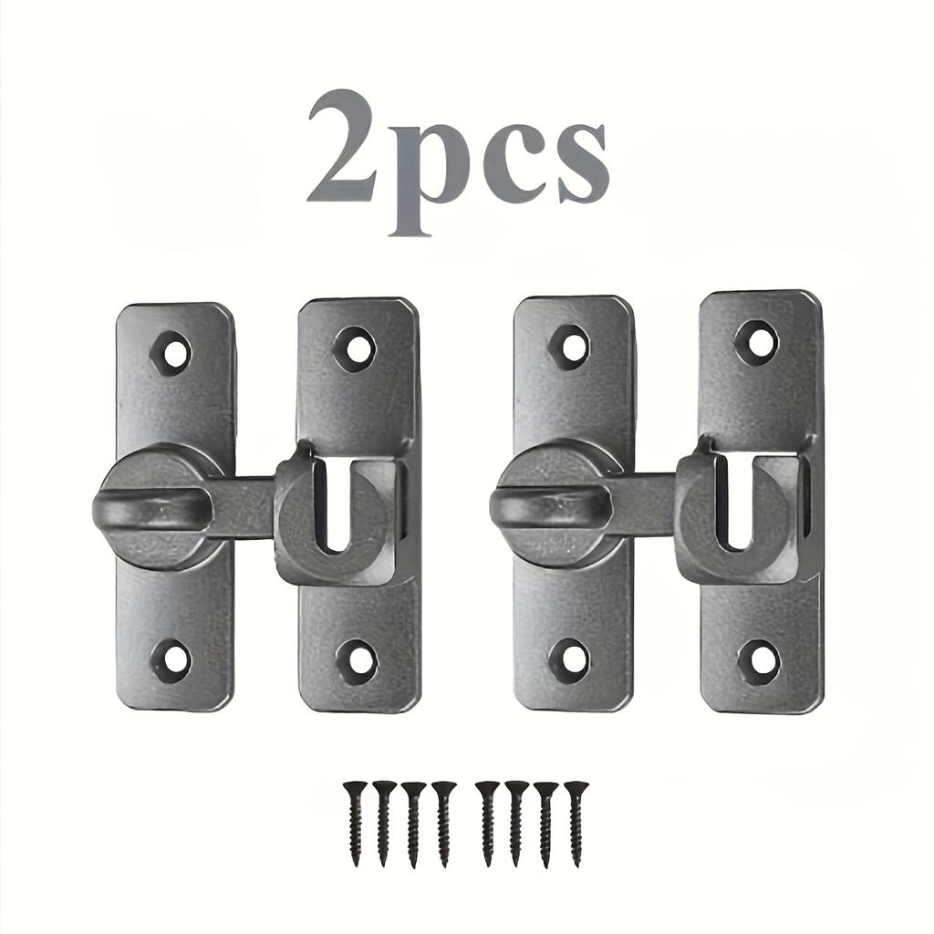 90/180 Degree Rotating Security Locks, Suitable for Barn Doors, Bathroom Sliding Doors, Garages, Bedrooms,Durable Zinc Alloy Security Door Locks