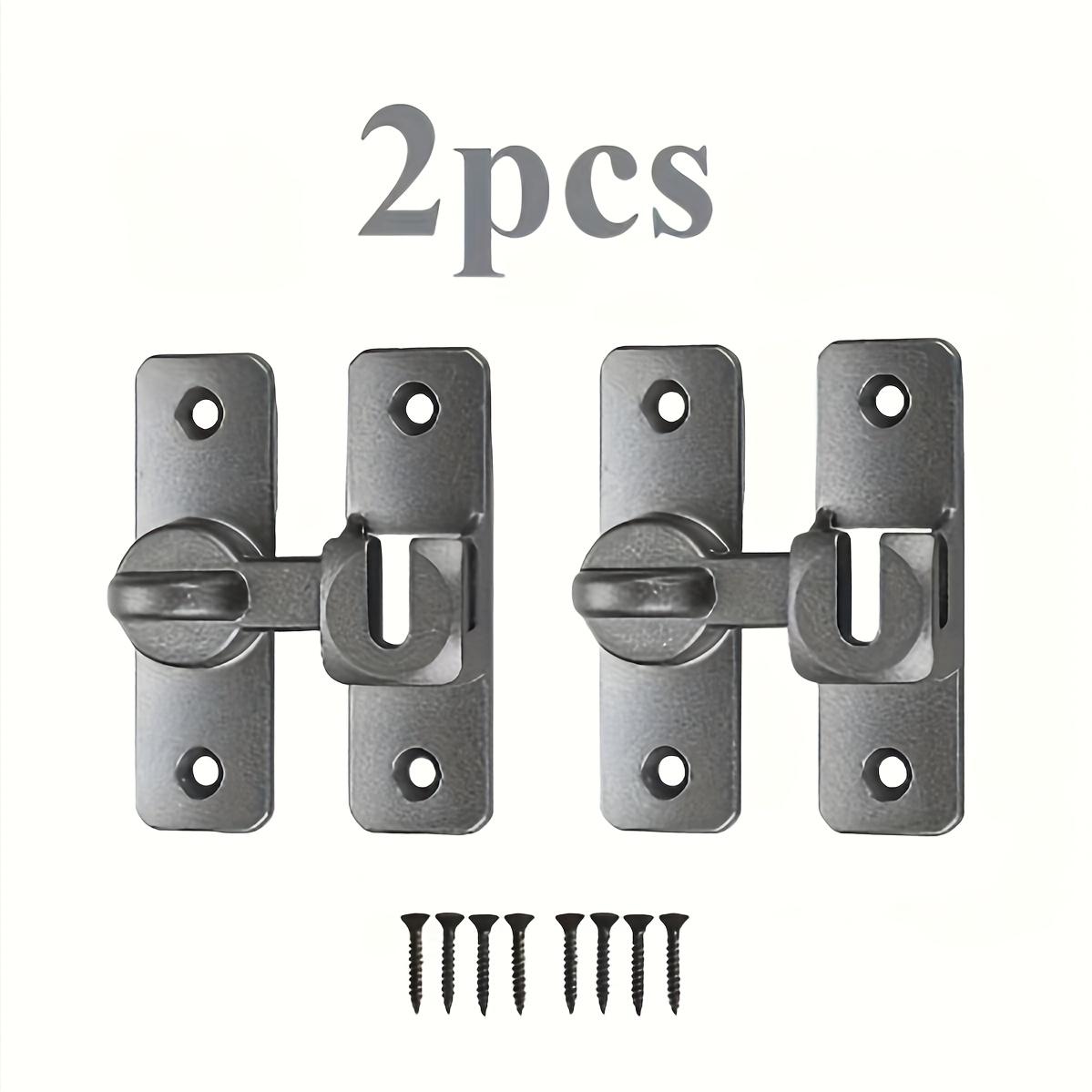 

Heavy-Duty 180° Rotating Metal Lock, Anti-Pry Zinc Alloy for Sliding Doors, Garage, Cabinet Security.2pcs сірий колір