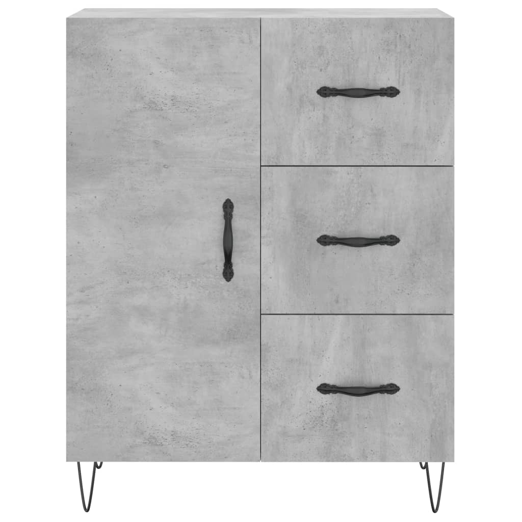 Highboard Concrete Grey 69.5 x 34 x 180 cm Particleboard
