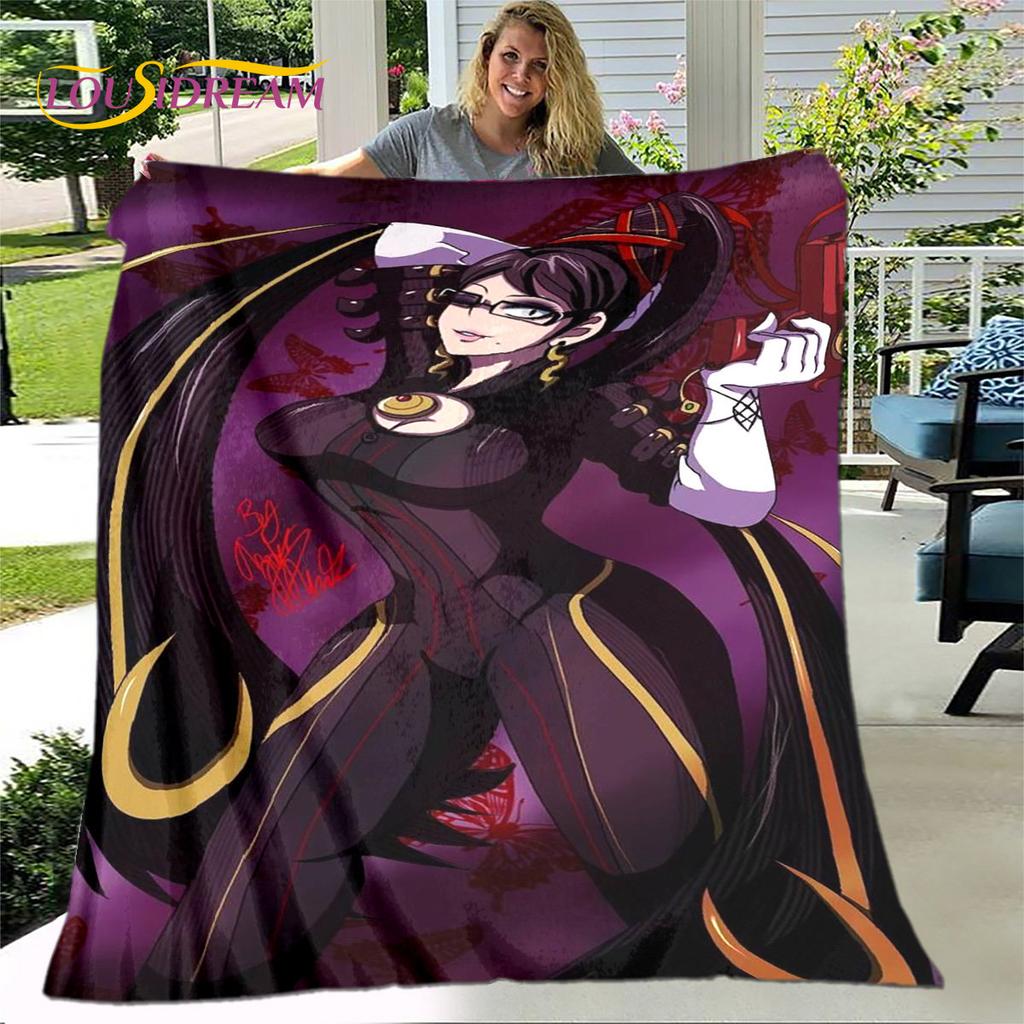 Bayonetta Sexy Game Gamer Cartoon Soft Plush Blanket,Flannel Blanket Throw Blanket for Living Room Bedroom Bed Sofa Picnic Cover