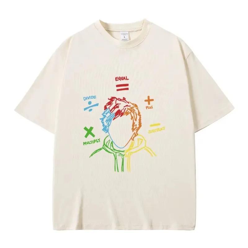 Ed Sheeran The Math Tour Sheerios Print T Shirt Harajuku Fashion Women Clothing Casual Hip Hop Tee Shirt Loose