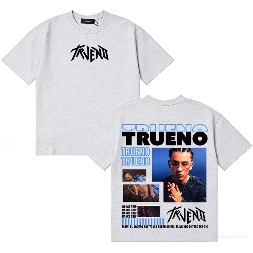 Rapper Trueno DANCE TRIP Tour Merch Tshirt Unisexs Women Fashion Short Sleeve Tee Shirts Y2K Cotton Casual Loose Teenagers Tshirts