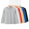 Spring and Autumn Round Neck Long-Sleeved Solid Color Advertising Shirt Children's Clothing