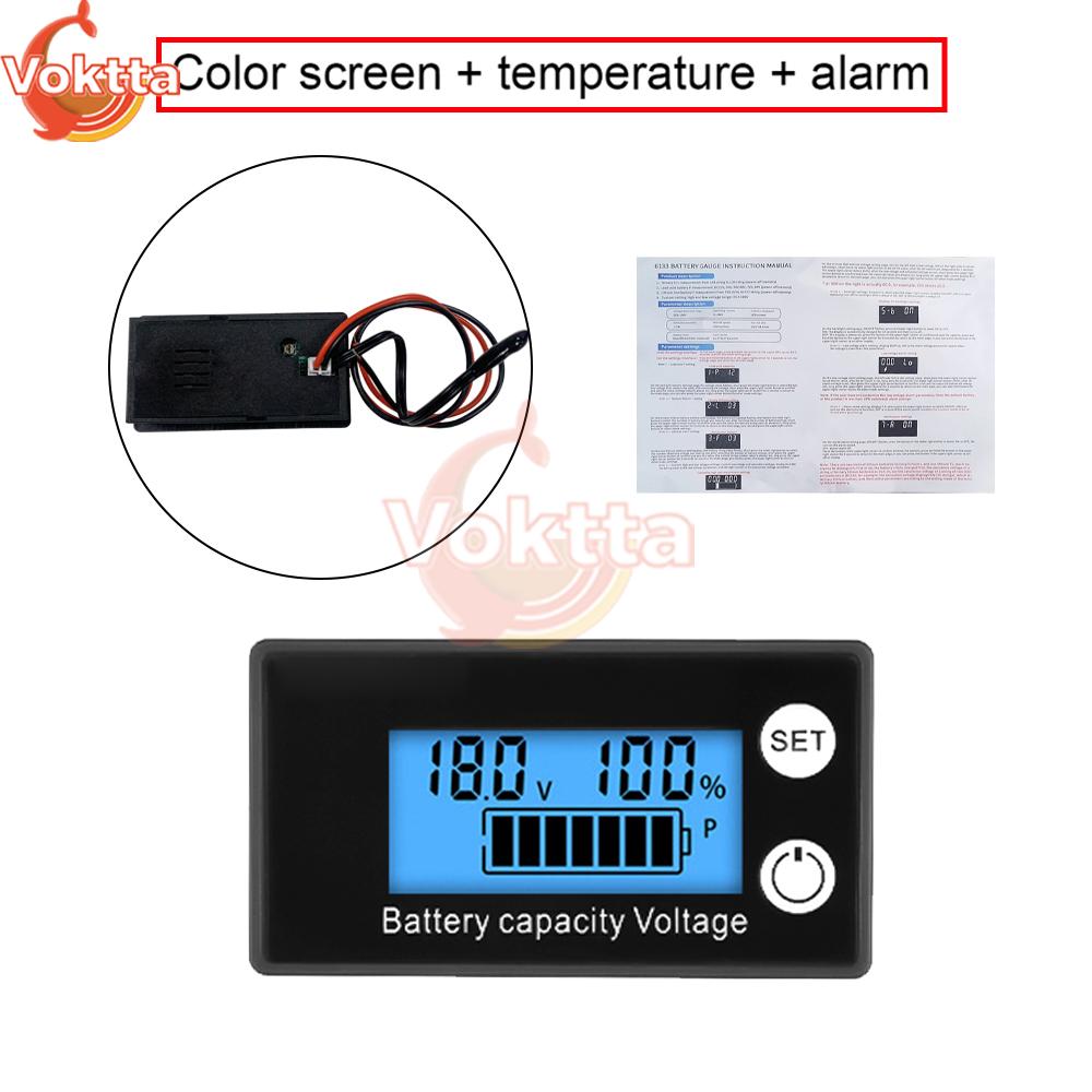 6133A DC8-100V Battery Capacity Indicator LCD Digital Power Meter Lead-acid Lithium LiFe PO4 Voltage Tester for Car Motorcycle