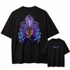 Summer Washed Vintage T Shirts Man Demon Slayer Anime Print Harajuku Short Sleeved Tees Unisex Streetwear Tops