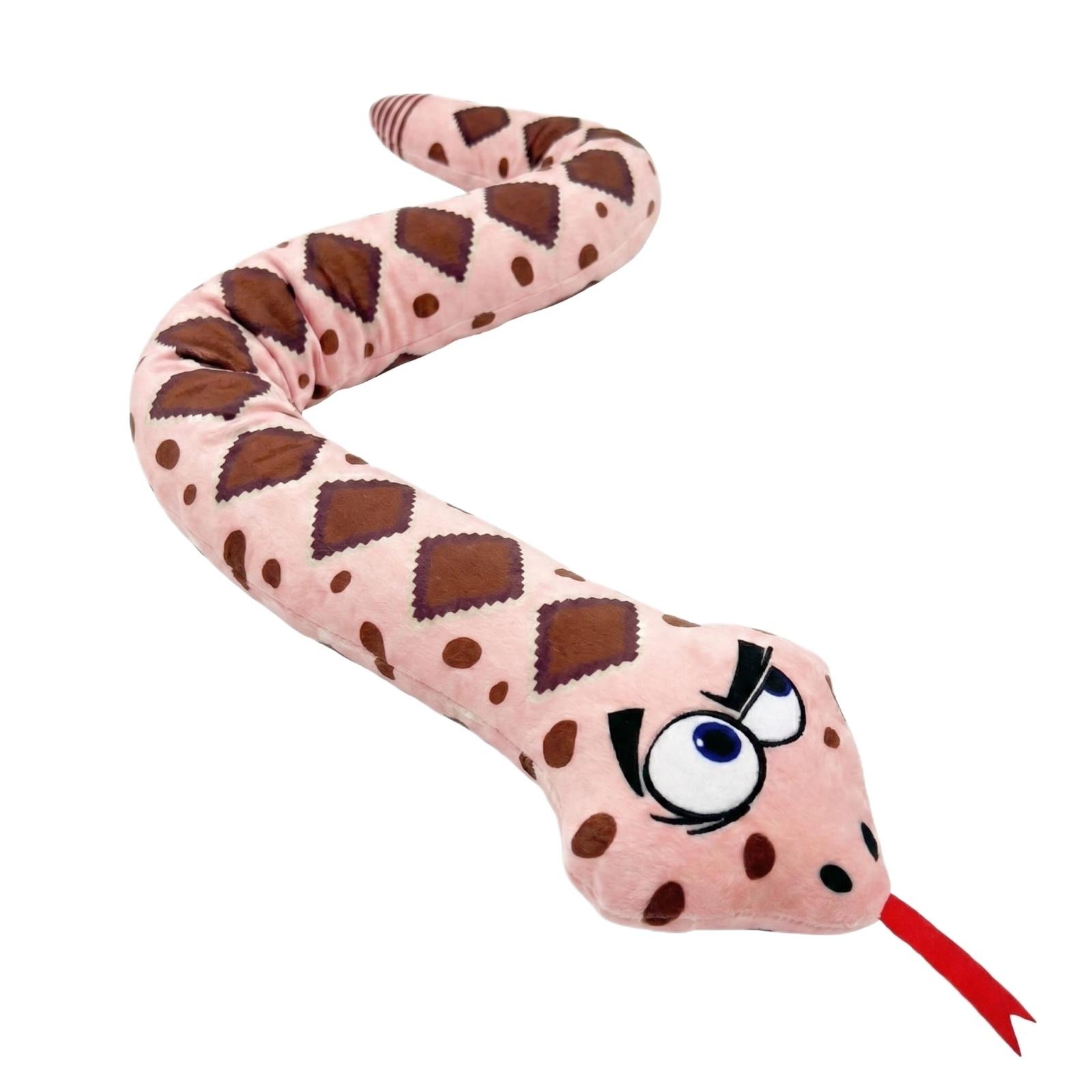 

Interactive Snake Plush Dog Toy With Sound Function One Size рожевий
