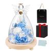 Preserved Flower Guardian Angel Glass Dome Ornament - Everlasting Flower Gift - Gift Box & Bag Included - Interior Decor - Mother's Day Gift - Birthda