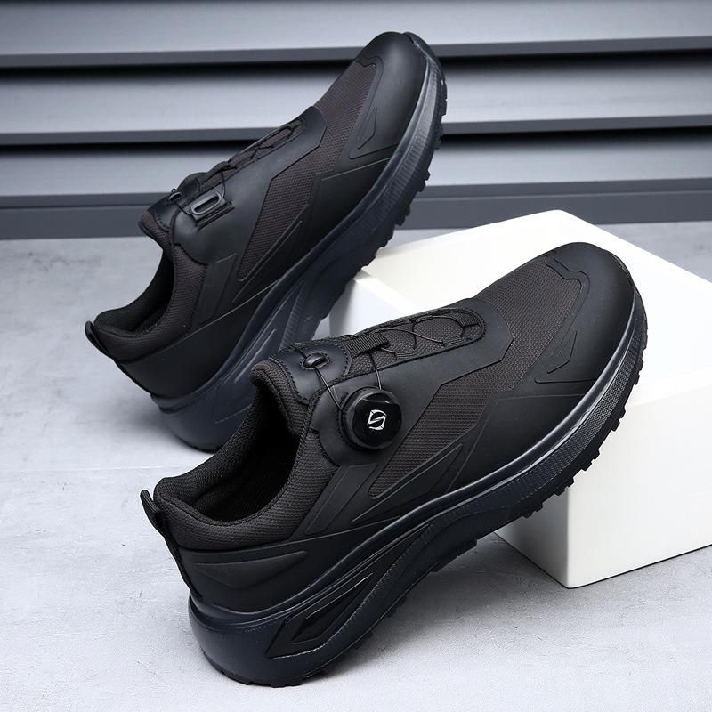 Spring trend sports style casual shoes breathable soft sole outdoor running rotary button walking shoes