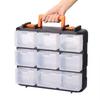 Multi-Compartment Plastic Tool Box, Portable Storage Organizer with Flip-Top Lid for Household & Car Use, Multi-Functional